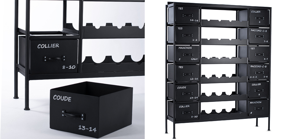Винный стеллаж RADAGAST IRON WINE CHEST BLACK Винный стеллаж RADAGAST IRON WINE CHEST BLACK - Loft-Concept в Орле