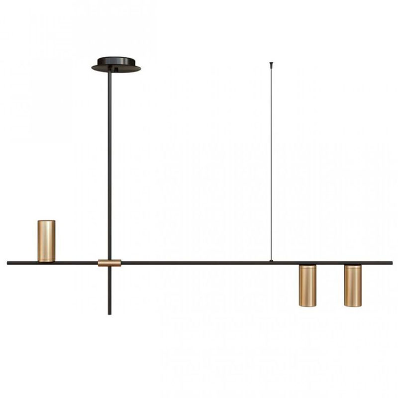 Подвесной светильник TRIBES LINEAR PENDANT 3 плафона Золотой Черный Подвесной светильник TRIBES LINEAR PENDANT 3 плафона Золотой Черный в Орле | Loft Concept