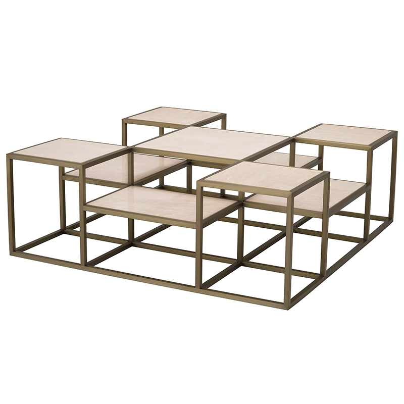 Кофейный стол Eichholtz Coffee Table Smythson Песочный Латунь Кофейный стол Eichholtz Coffee Table Smythson Песочный Латунь в Орле | Loft Concept