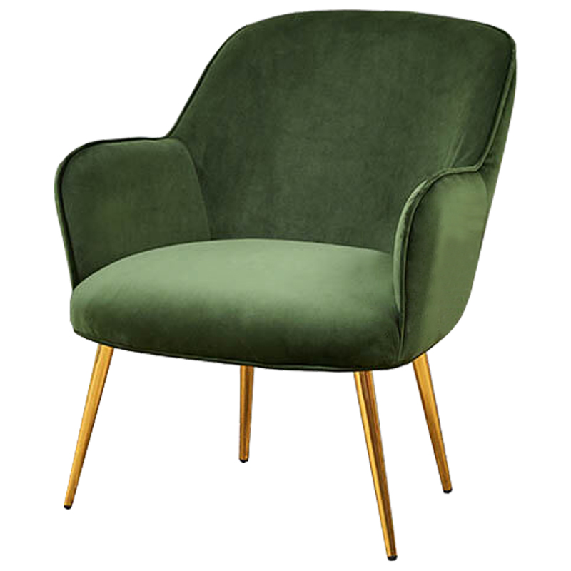 Кресло Waldeck Chair Green Зеленый Глянцевое золото Кресло Waldeck Chair Green Зеленый Глянцевое золото в Орле | Loft Concept