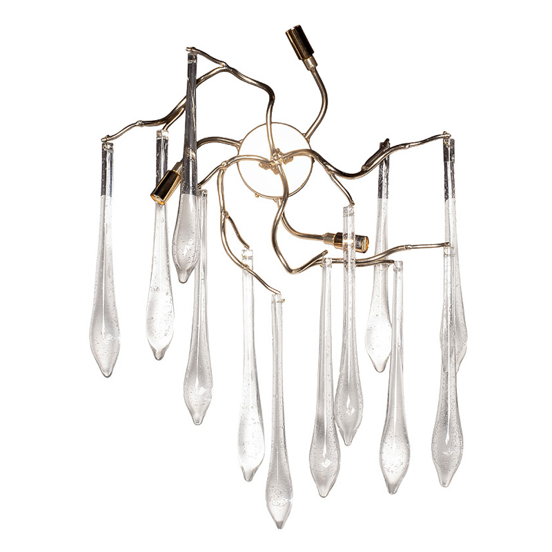 Бра Droplet Branches Champagne Wall Lamp Золотой Шампань в Орле | Loft Concept 