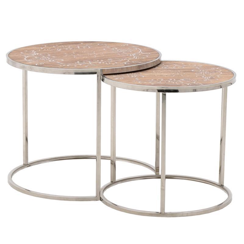 Комплект приставных столов Macaria Table Серебряный Древесина Комплект приставных столов Macaria Table Серебряный Древесина в Орле | Loft Concept