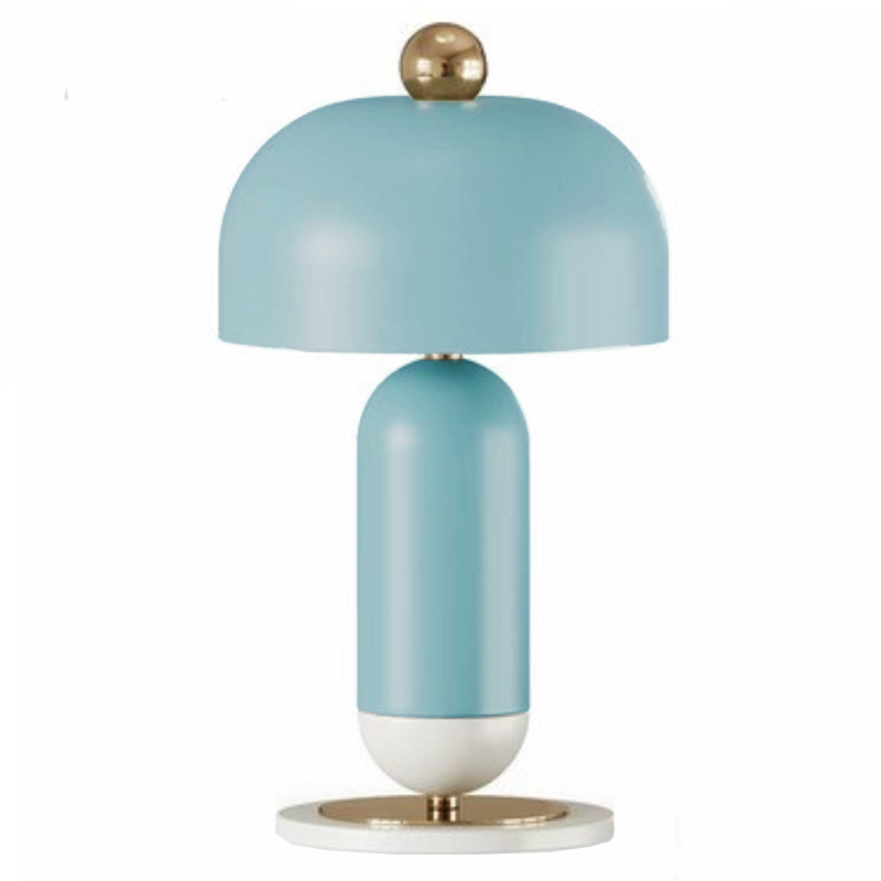 Meet Table lamp blue Голубой Латунь Meet Table lamp blue Голубой Латунь в Орле | Loft Concept