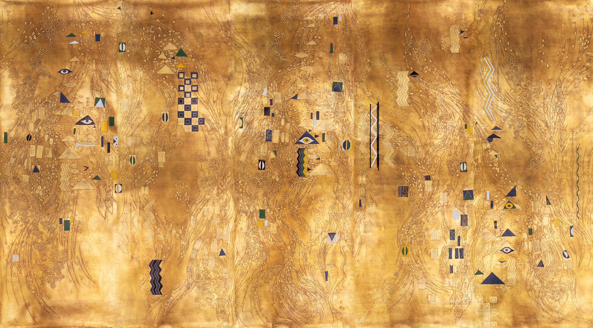 Обои ручная роспись Klimt Polished Gold bas relief gilded paper Обои ручная роспись Klimt Polished Gold bas relief gilded paper - постер Loft-Concept в Орле