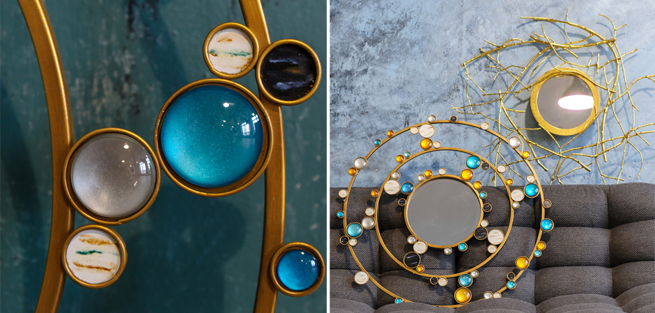 Зеркало Round Inserts Mirror Зеркало Round Inserts Mirror - Loft-Concept в Орле