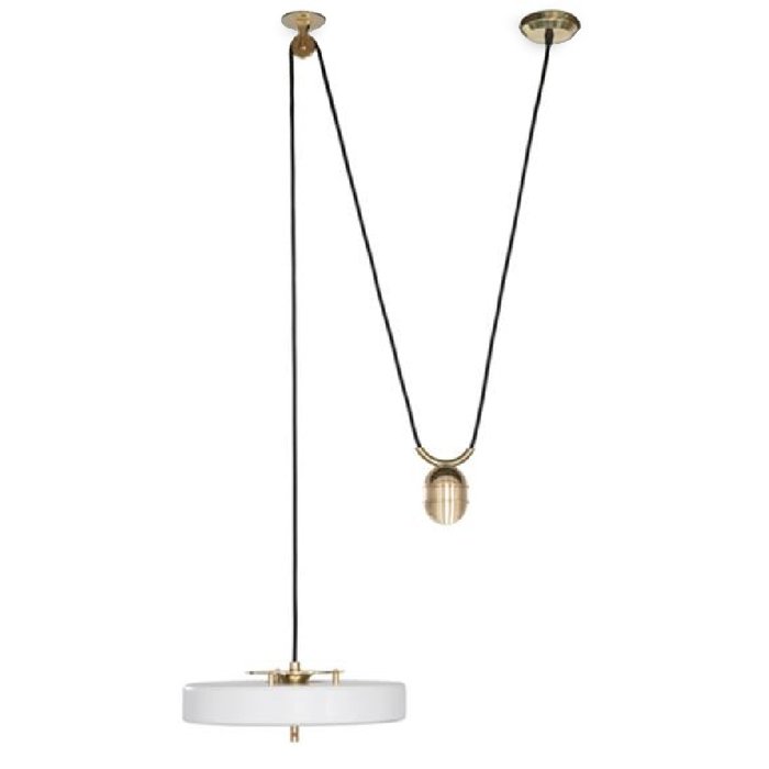Светильник белый BERT FRANK REVOLVE RISE FALL PENDANT  Золотой Белый в Орле | Loft Concept 