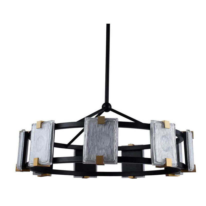 Люстра Rectangular Glass Plafon D68 Черный матовый Прозрачное Стекло матовое золото Люстра Rectangular Glass Plafon D68 Черный матовый Прозрачное Стекло матовое золото в Орле | Loft Concept