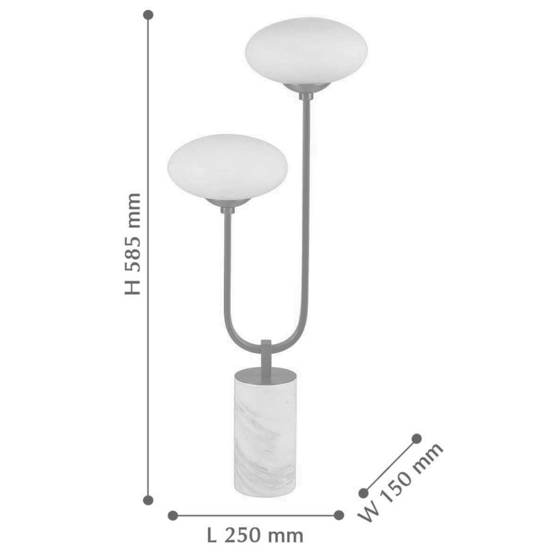 Oval Balls Mushrooms Table Lamp Silver в Орле