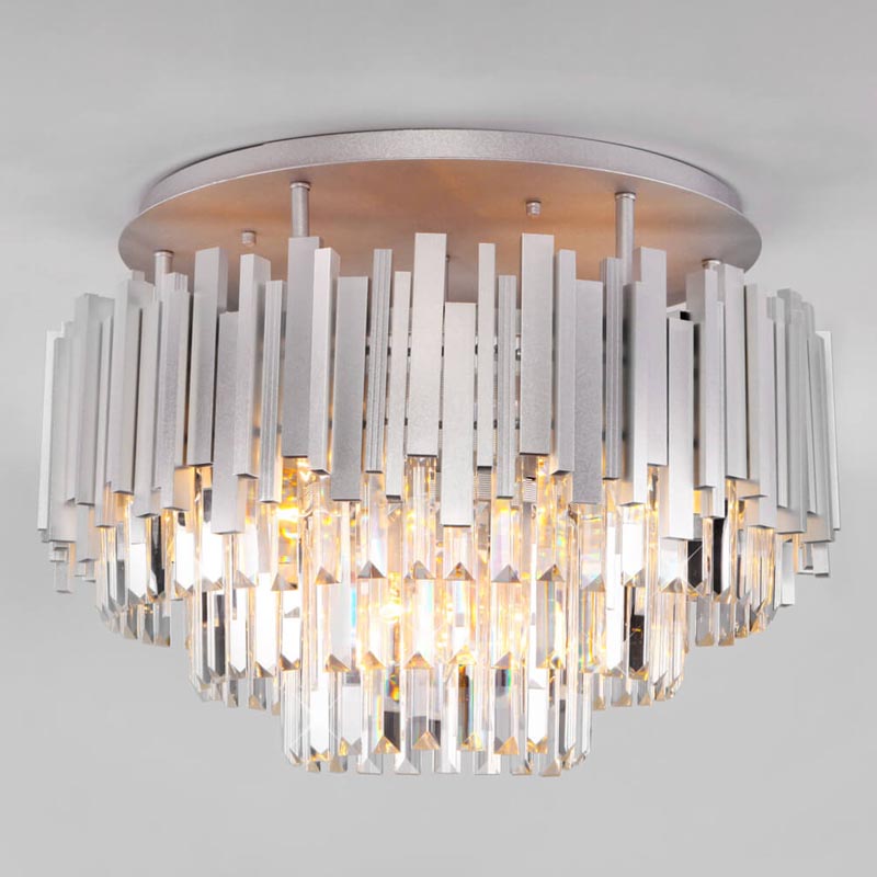 Потолочная люстра Lettice Crystal Chandelier Прозрачный (Transparent) Хром Потолочная люстра Lettice Crystal Chandelier Прозрачный (Transparent) Хром в Орле | Loft Concept
