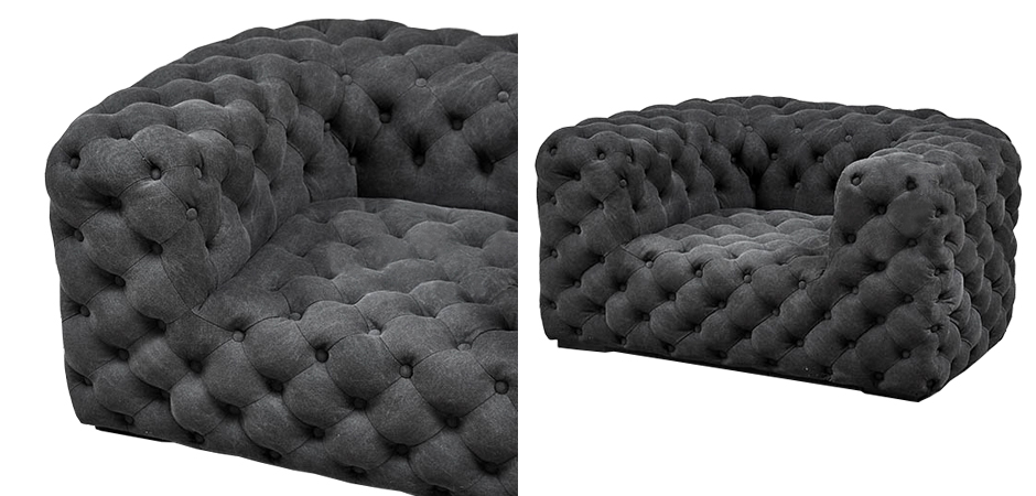 Кресло Soho Tufted Graphite Armchair Кресло Soho Tufted Graphite Armchair - Loft-Concept в Орле