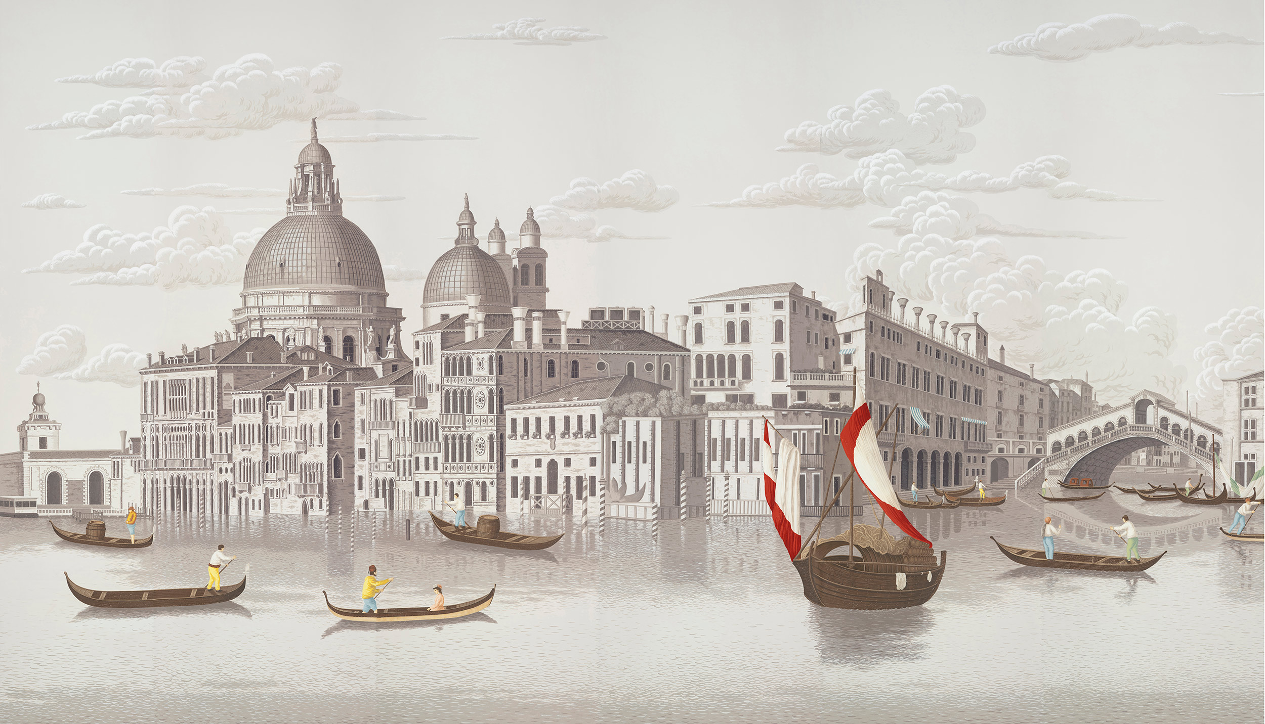 Обои ручная роспись Scenes of Venice Rialto on scenic paper Обои ручная роспись Scenes of Venice Rialto on scenic paper - постер Loft-Concept в Орле