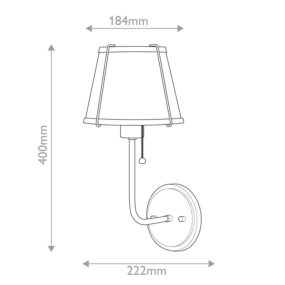 Бра с конусным плафоном и латунной фурнитурой с цепочкой для включения Hinkley в Орле
