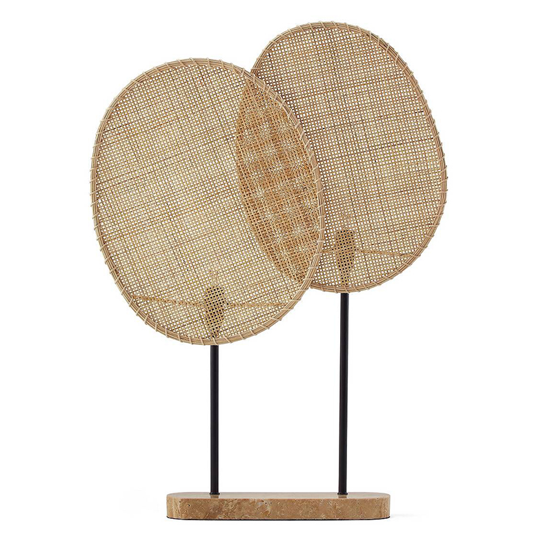 Настольная лампа Wicker Leaves Table lamp Черный Бежевый в Орле | Loft Concept 