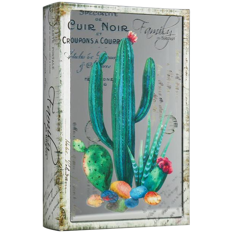Шкатулка-книга Cactus Mirror Book Box Бежевый Зеленый Шкатулка-книга Cactus Mirror Book Box Бежевый Зеленый в Орле | Loft Concept