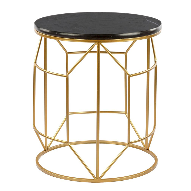 Приставной столик Decorative Table чёрный мрамор Золотой Черный Мрамор Nero Приставной столик Decorative Table чёрный мрамор Золотой Черный Мрамор Nero в Орле | Loft Concept