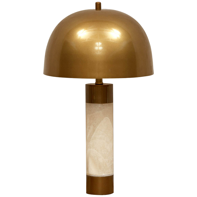 Настольная лампа с металлическим абажуром Gabriela Brass Table Lamp Латунь Бежевый Настольная лампа с металлическим абажуром Gabriela Brass Table Lamp Латунь Бежевый в Орле | Loft Concept