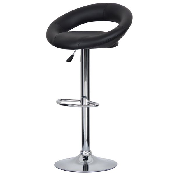 Барный стул Ring black Хром Черный Барный стул Ring black Хром Черный в Орле | Loft Concept