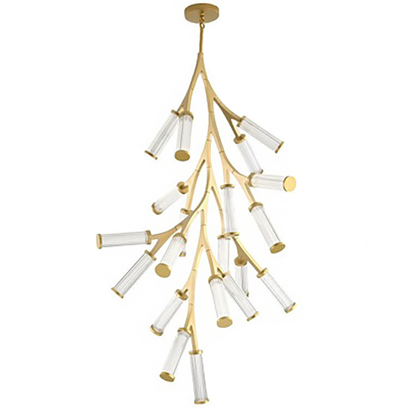Люстра Cylinder Branches Chandelier Gold Vertical 20 Золотой Прозрачный Люстра Cylinder Branches Chandelier Gold Vertical 20 Золотой Прозрачный в Орле | Loft Concept