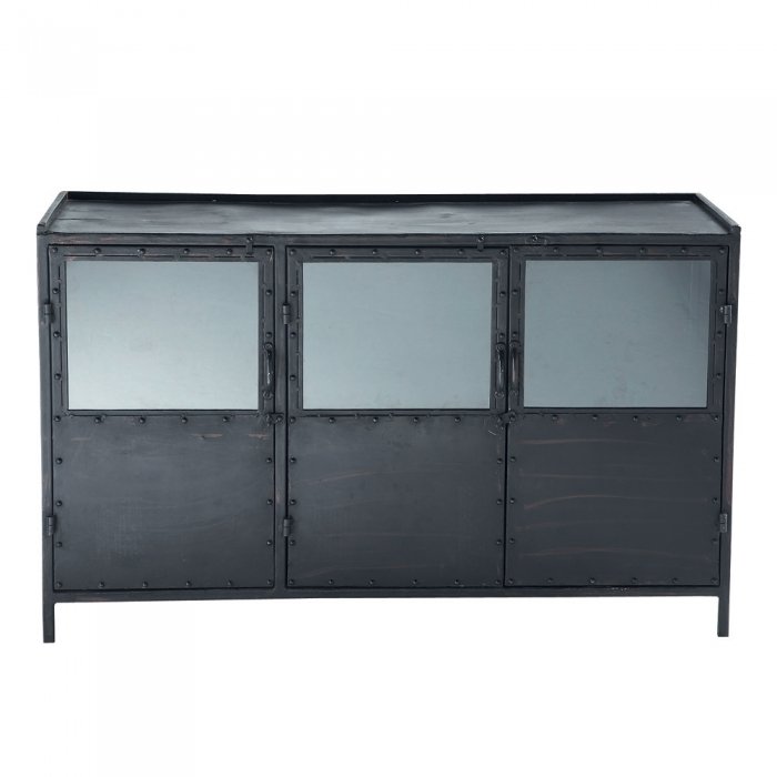 Буфет в стиле Лофт черный Industrial Vitre Big Buffet Черный Буфет в стиле Лофт черный Industrial Vitre Big Buffet Черный в Орле | Loft Concept