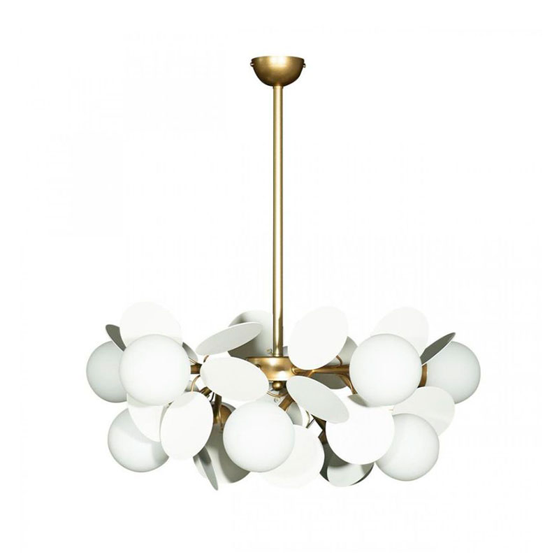 Люстра MATISSE Chandelier White 10 ламп Белый Золотой Люстра MATISSE Chandelier White 10 ламп Белый Золотой в Орле | Loft Concept