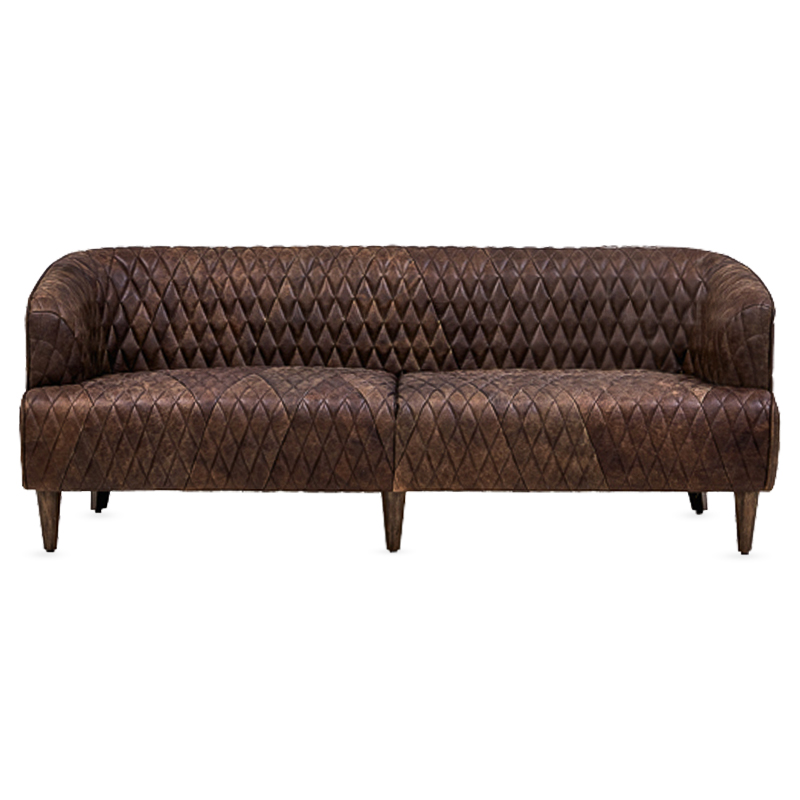 Диван Rhombuses Upholstery Triple Sofa Коричневый Диван Rhombuses Upholstery Triple Sofa Коричневый в Орле | Loft Concept