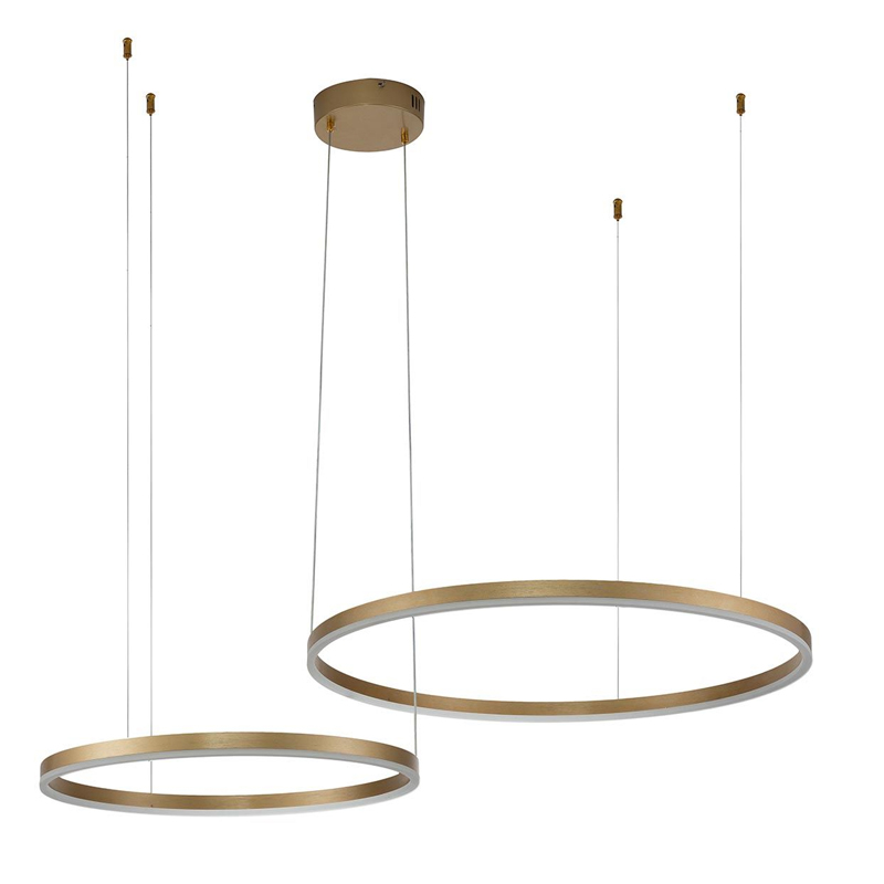 Подвесной светильник Neo Circles Double Gold Золотой Подвесной светильник Neo Circles Double Gold Золотой в Орле | Loft Concept