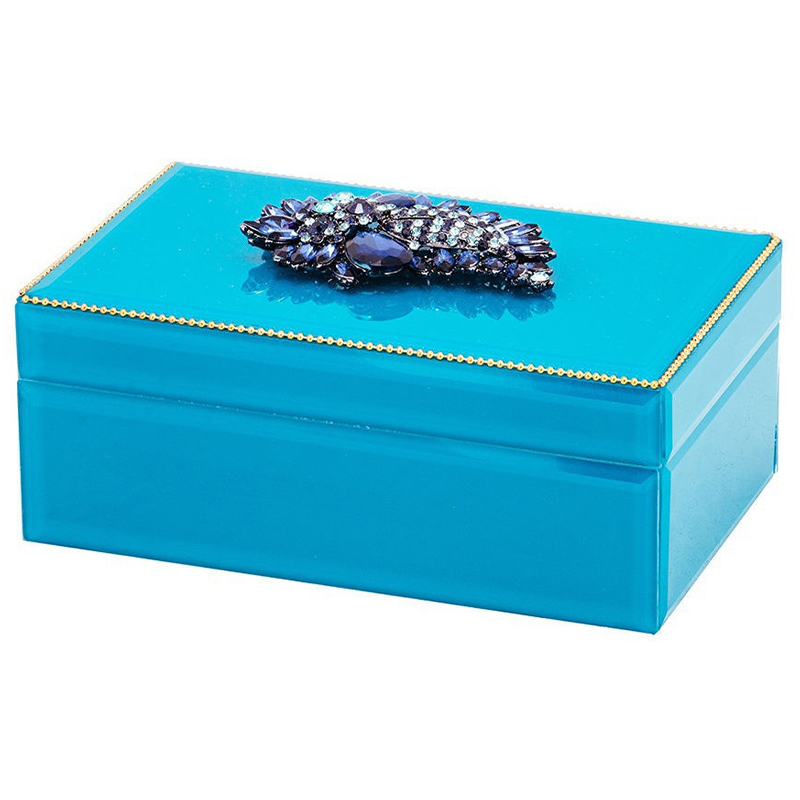 Шкатулка Talia Box turquoise Бирюзовый Синий Шкатулка Talia Box turquoise Бирюзовый Синий в Орле | Loft Concept