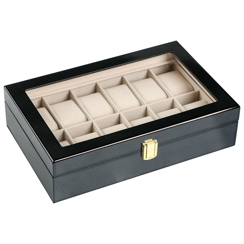 Шкатулка для часов Roland Watch Box Черный Бежевый Шкатулка для часов Roland Watch Box Черный Бежевый в Орле | Loft Concept