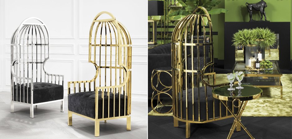 Кресло Eichholtz Chair Bora Bora Gold Кресло Eichholtz Chair Bora Bora Gold - Loft-Concept в Орле
