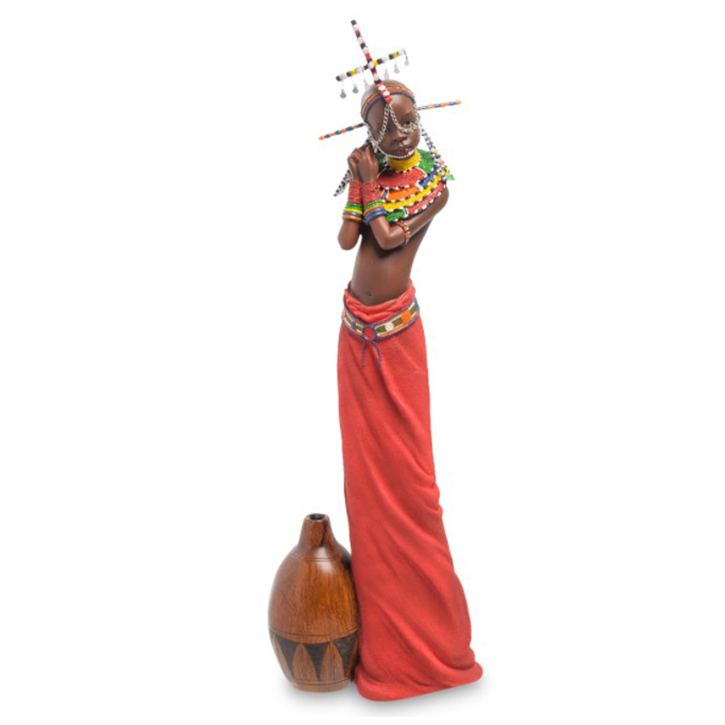 Статуэтка Tribe girl Masai Коричневый Мульти Статуэтка Tribe girl Masai Коричневый Мульти в Орле | Loft Concept