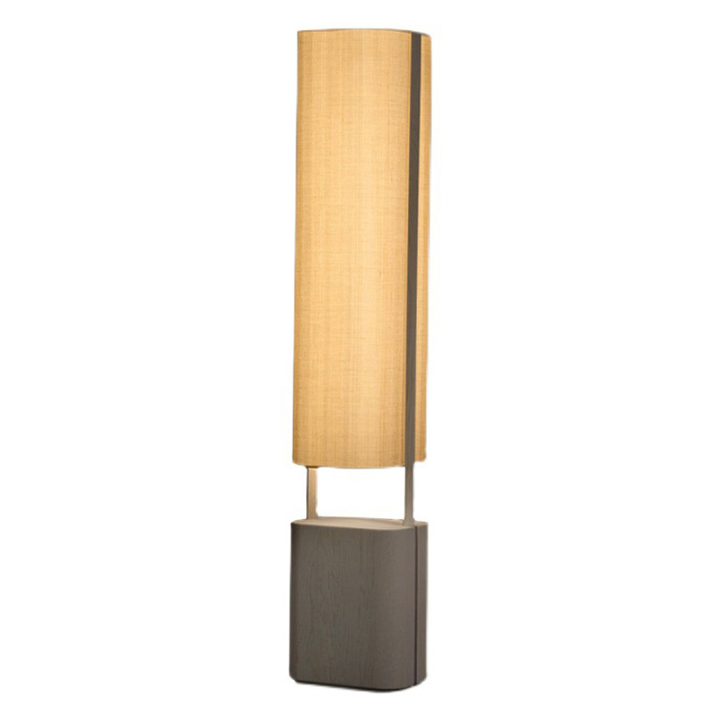Дизайнерский торшер с деревянным основанием Keila Floor Lamp Wooden Серый Дизайнерский торшер с деревянным основанием Keila Floor Lamp Wooden Серый в Орле | Loft Concept