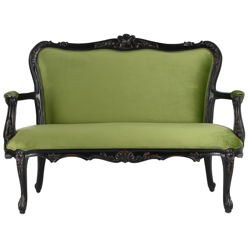 Диван French Provence Sofa Adrien Зеленый смок Черный Коричневый Диван French Provence Sofa Adrien Зеленый смок Черный Коричневый в Орле | Loft Concept