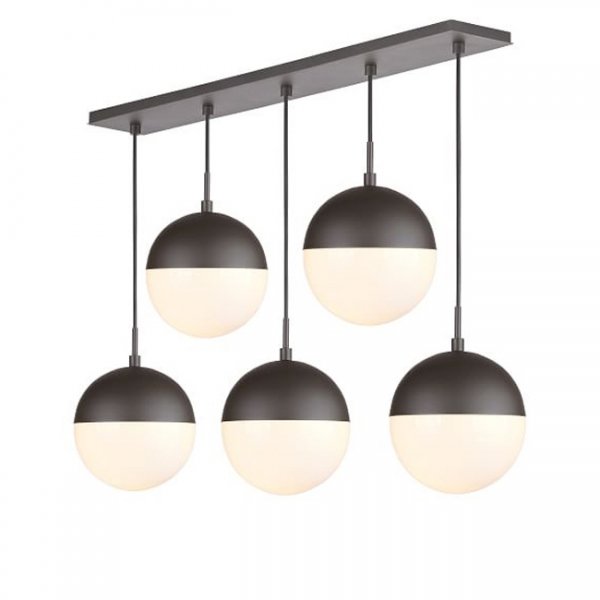 Подвесной светильник Copper Light Black Pendant 5 Черный Белый Подвесной светильник Copper Light Black Pendant 5 Черный Белый в Орле | Loft Concept