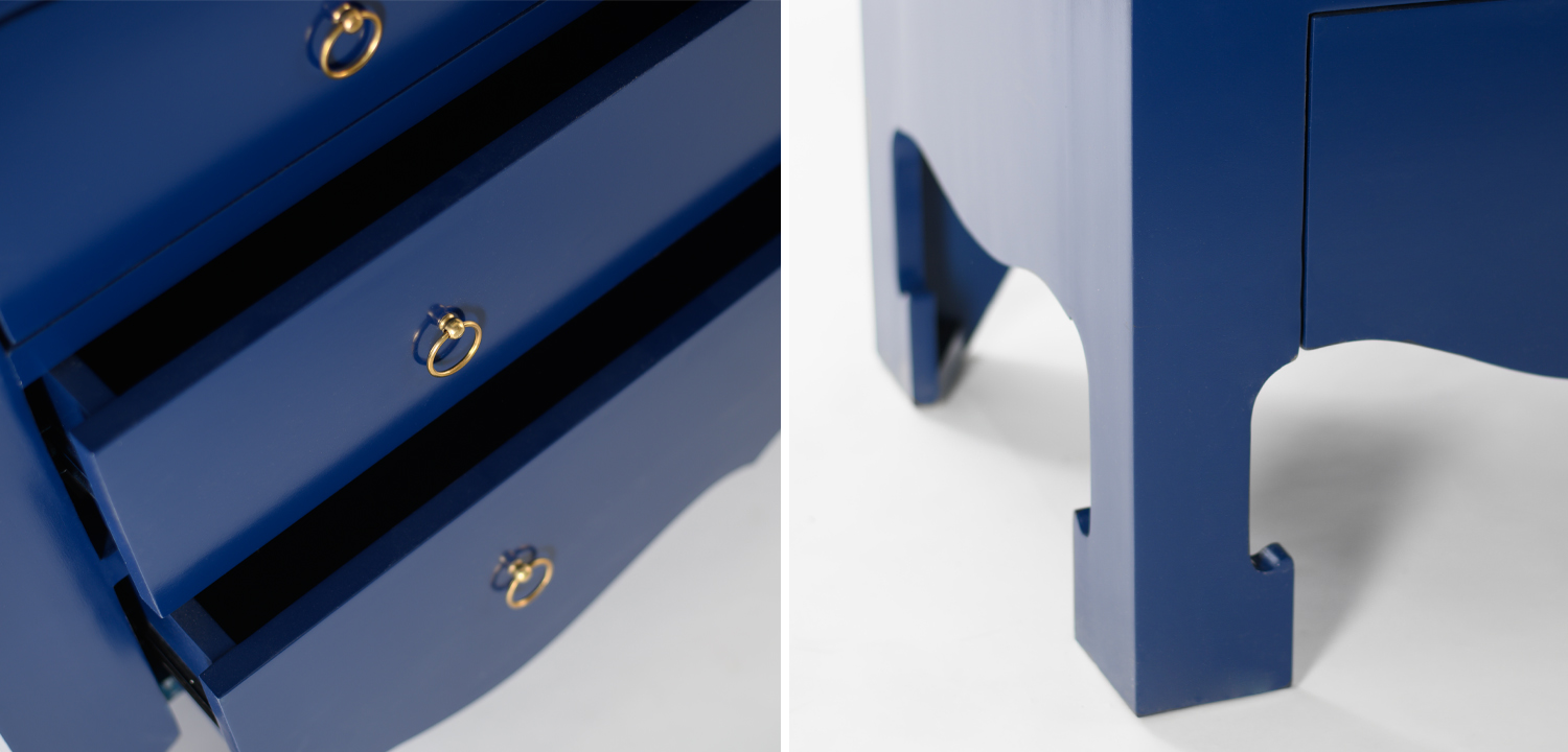 Комод темно-синий L.XV CHEST OF DRAWERS deep blue - фото