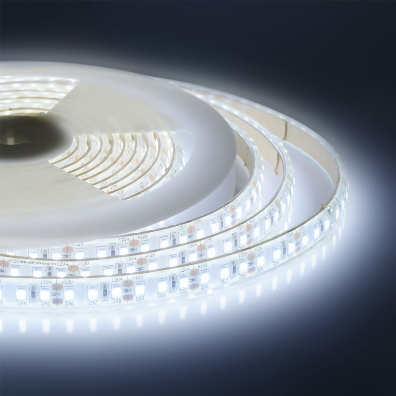 Светодиодная влагозащищенная лента 10W/m 120LED/m 2835SMD холодный белый 5M Белый Светодиодная влагозащищенная лента 10W/m 120LED/m 2835SMD холодный белый 5M Белый в Орле | Loft Concept
