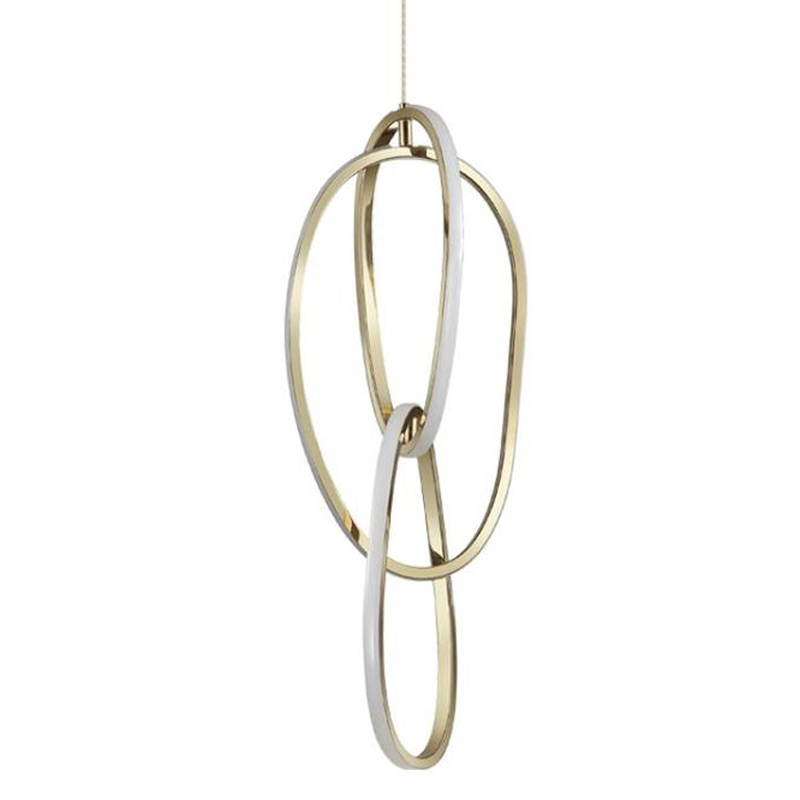 Подвесной светильник 3 Chain Link Gold 61 Глянцевое золото Подвесной светильник 3 Chain Link Gold 61 Глянцевое золото в Орле | Loft Concept