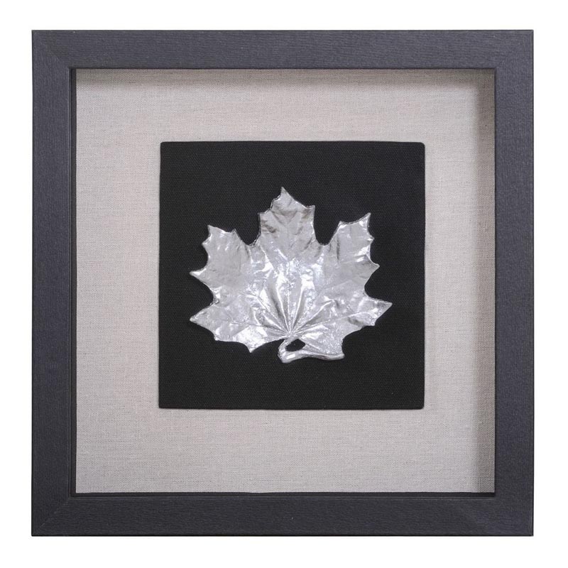 Панно Cassian Maple Leaf Черный Серебряный Панно Cassian Maple Leaf Черный Серебряный в Орле | Loft Concept