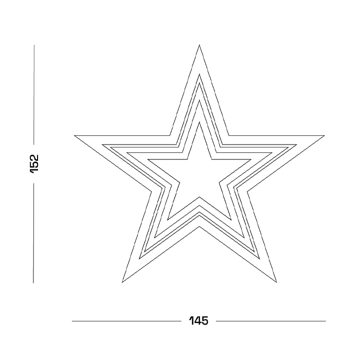 Дизайнерский ковер в виде звезды Poltronova Tappeto Stellina  Navy Blue Grey Rug в Орле