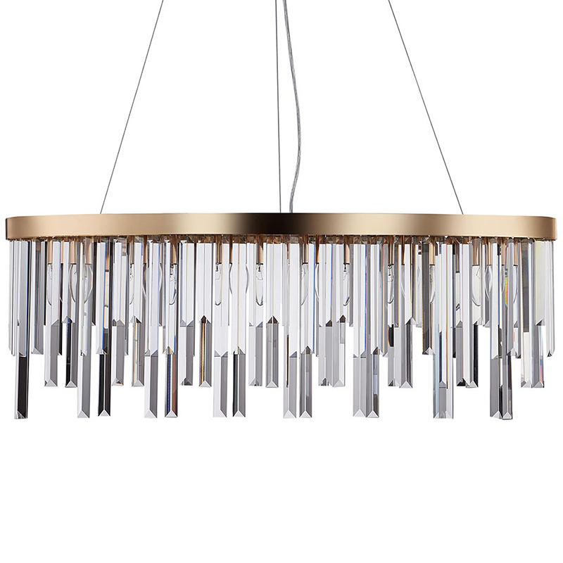 Люстра Bennett Oval Chandelier gold 90 Золотой Прозрачный Люстра Bennett Oval Chandelier gold 90 Золотой Прозрачный в Орле | Loft Concept