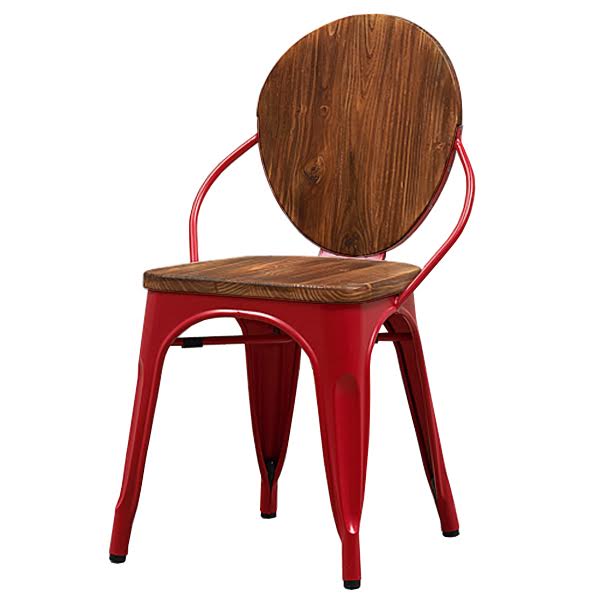 Стул Tolix chair Wooden Red Дуб темный Красный (Red) Стул Tolix chair Wooden Red Дуб темный Красный (Red) в Орле | Loft Concept