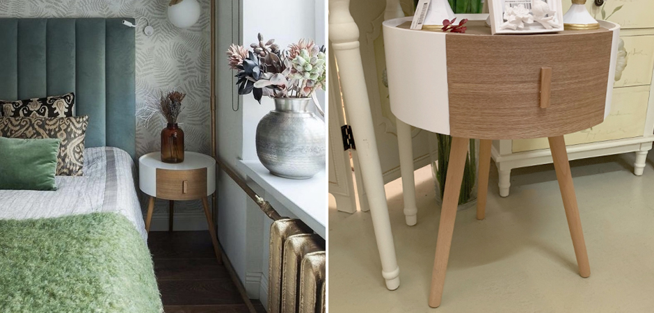 Тумбочка Stockholm White & Beige Сircle Тумбочка Stockholm White & Beige Сircle - Loft-Concept в Орле