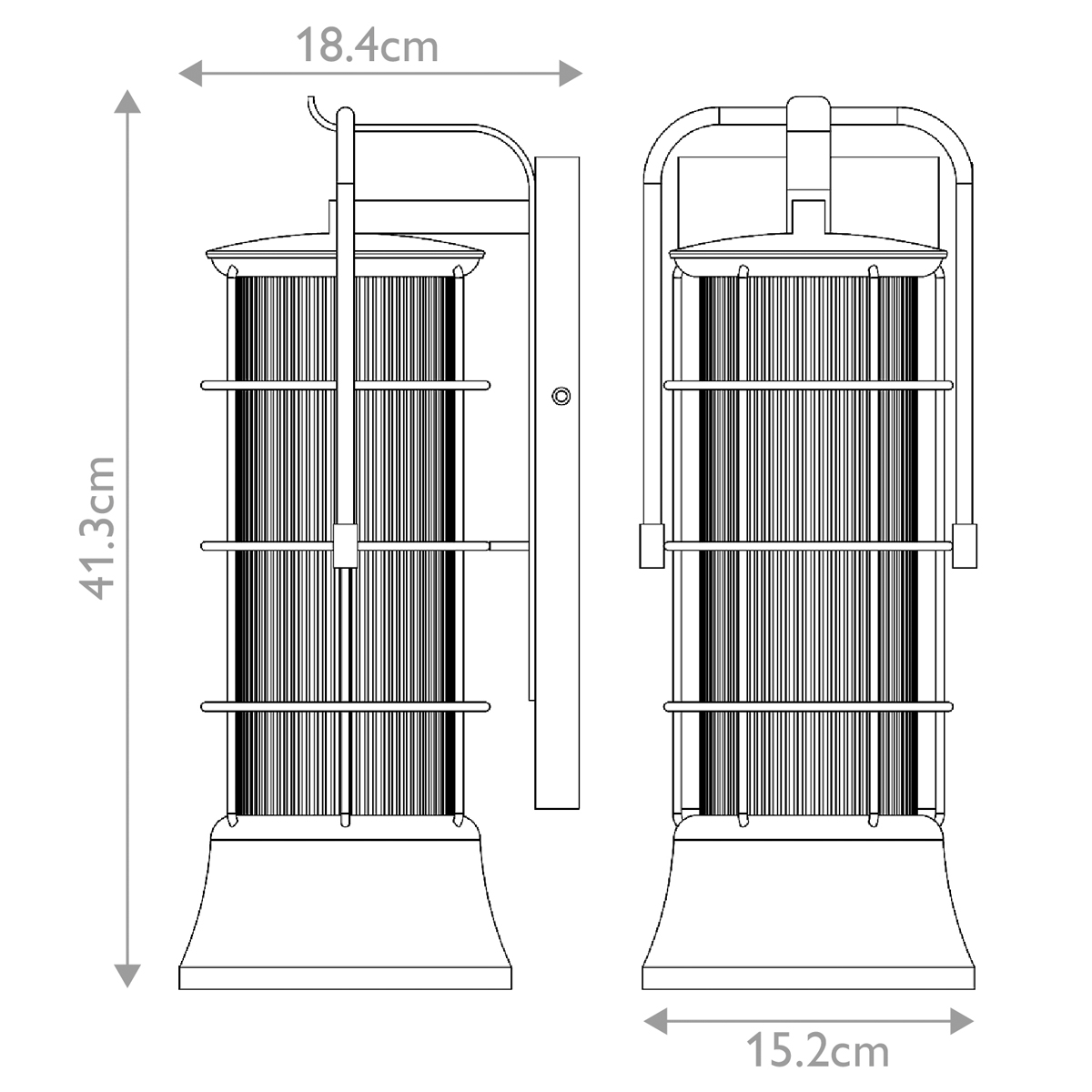 Настенный фонарь цилиндрической формы с рифленым стеклом в золотом каркасе на черном прямоугольном основании Eurofase в Орле