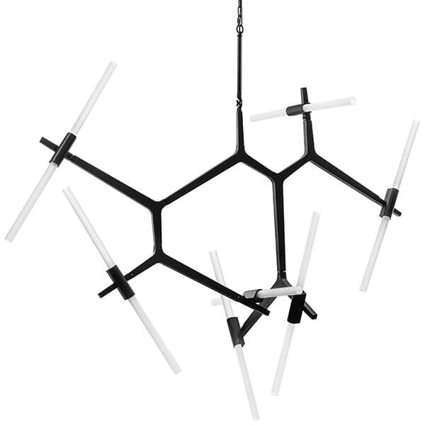 Люстра Агнес Chandelier Black 14 Белый Черный Люстра Агнес Chandelier Black 14 Белый Черный в Орле | Loft Concept