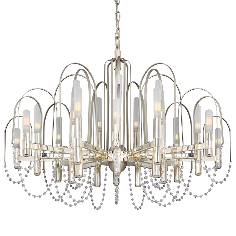 Люстра Perrine Chandelier 93 Золотой Шампань Прозрачный Белый Люстра Perrine Chandelier 93 Золотой Шампань Прозрачный Белый в Орле | Loft Concept