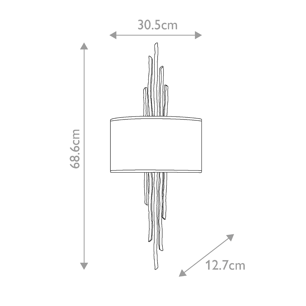 Бра с белым абажуром и элементами в виде натуральных веток Hinkley в Орле