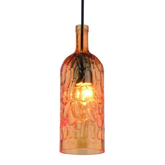 Подвесной светильник Geometry Glass Amber Bottle Pendant Янтарь (Amber) Подвесной светильник Geometry Glass Amber Bottle Pendant Янтарь (Amber) в Орле | Loft Concept
