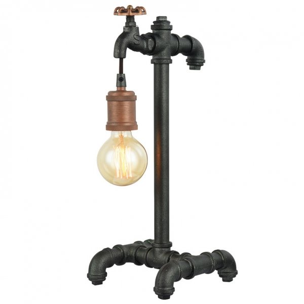 Настольная лампа Plumbing Table Черный в Орле | Loft Concept 