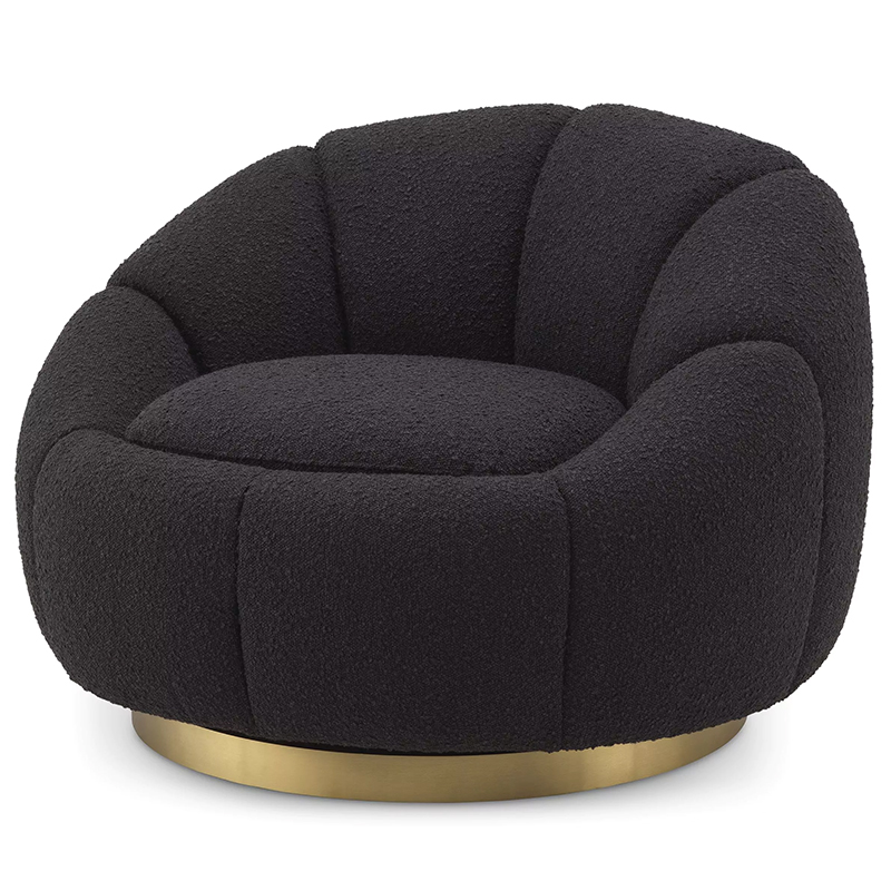 Кресло Eichholtz Swivel Chair Inger Black Черный Латунь Кресло Eichholtz Swivel Chair Inger Black Черный Латунь в Орле | Loft Concept