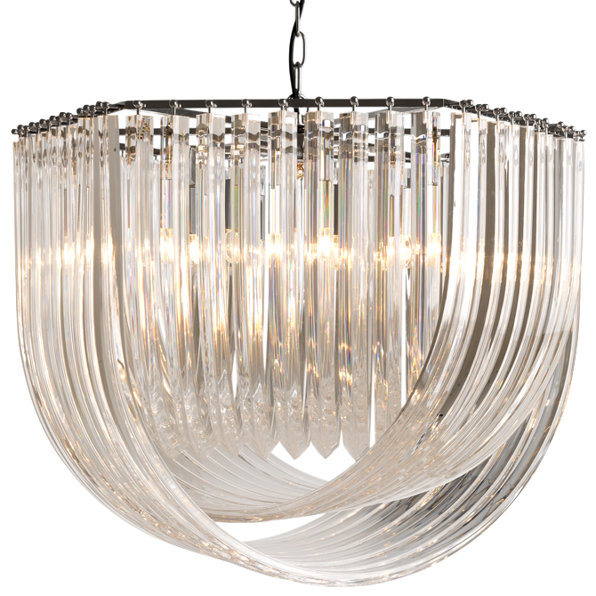 Люстра Chandelier Hyeres Никель Прозрачный (Transparent) Люстра Chandelier Hyeres Никель Прозрачный (Transparent) в Орле | Loft Concept