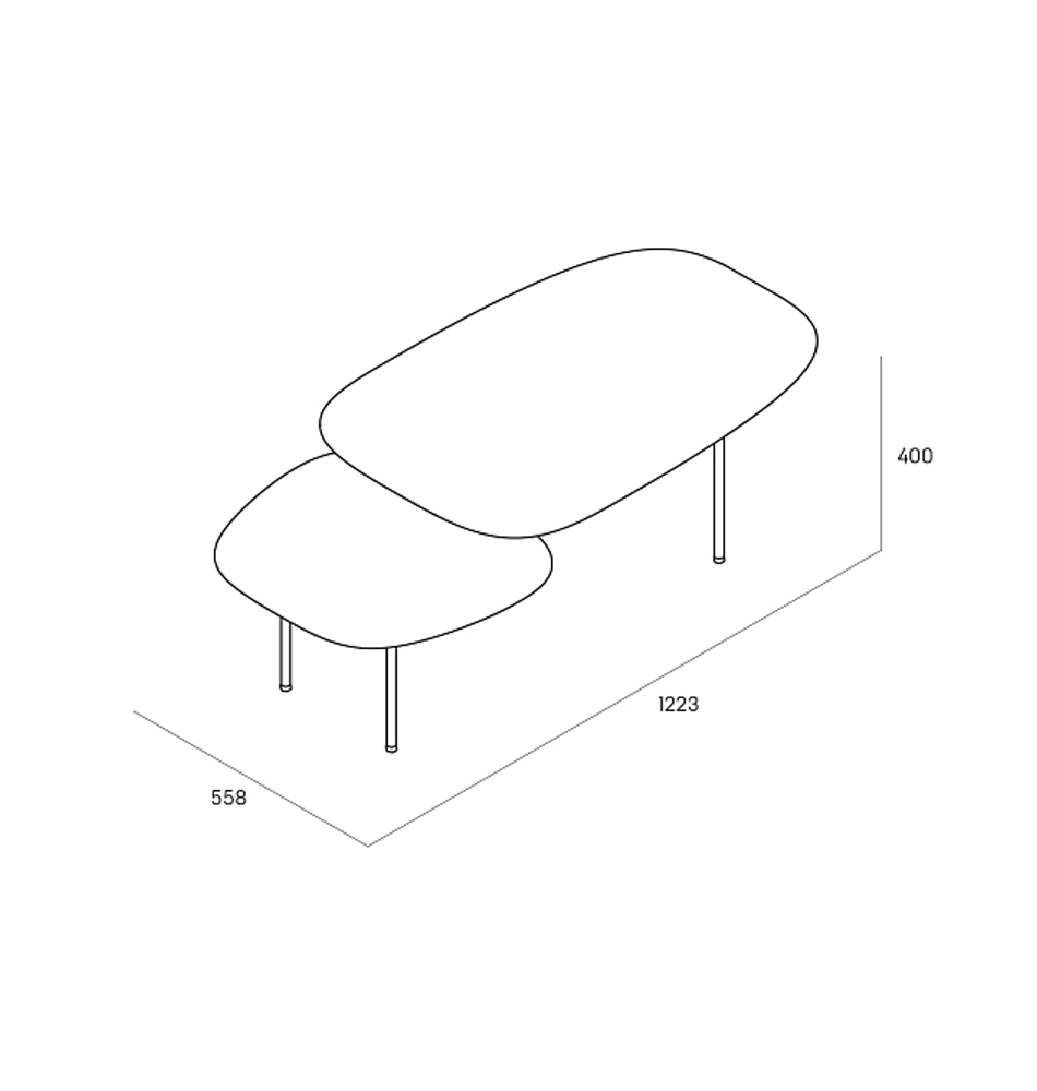 Step журнальный столик из натурального дуба и металла в Орле